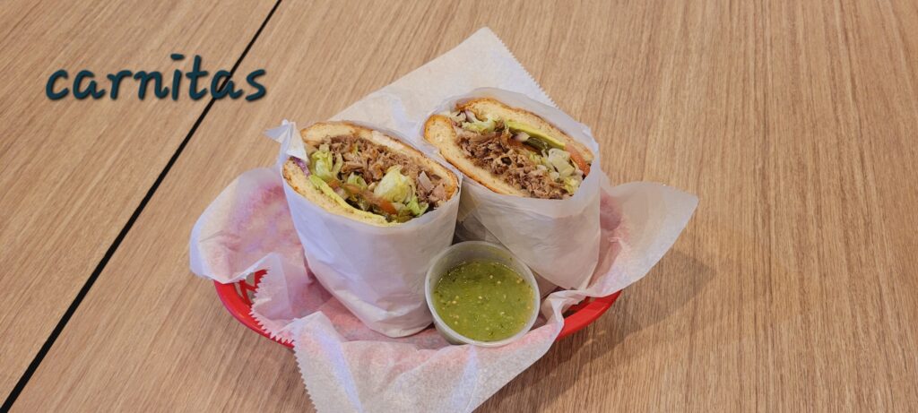 Torta de Carnitas / Braised Shredded Pork